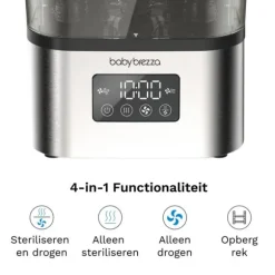 Baby Brezza Sterilisator en Flesdroger - SuperQuick - Mat Zwart