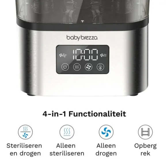 Baby Brezza Sterilisator en Flesdroger - SuperQuick - Mat Zwart