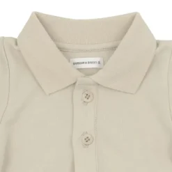 Bamboom Long Sleeve Polo Romper - 6 Mnd - Sand