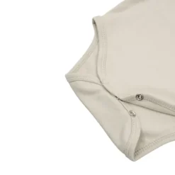 Bamboom Long Sleeve Polo Romper - 6 Mnd - Sand