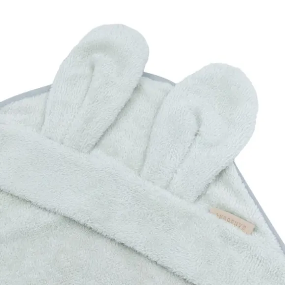 Bamboom New Born Badcape Met Oren + Washand - Sky Grey