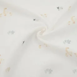 Bamboom Swaddle Muslin - XL - 120 x 120 - Set Of 2 - Farm Buddies / Light Sand