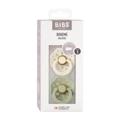 BiBs Boheme Fopspeen - Rond - 2 Stuks - 0-6 Mnd - Woodchuck/Blush