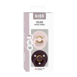BiBs Colour Fopspeen - Rond - 2 Stuks - 6-18 Mnd - Petal/Plum