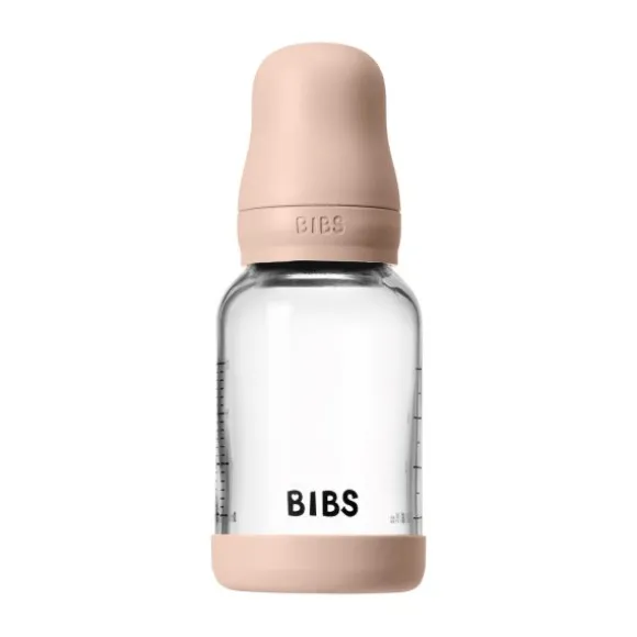 BIBS Fles - Slow Flow - 120 ml - Glas/Latex - Blush
