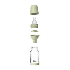 BIBS Fles - Slow Flow - 120 ml - Silicone/Glas - Sage