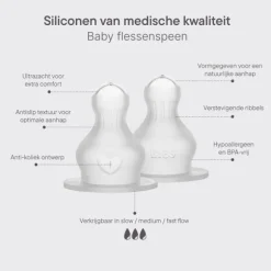 BIBS Flesspeen Rond - Fast Flow - 2 Pack - Silicone