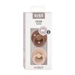 BiBs Retro Fopspeen Woodchuck / Blush 6-18 Mnd 2 Stuks