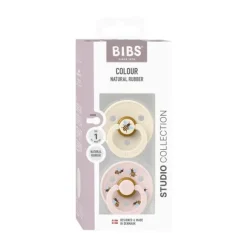 BiBs Studio Colour Fopspeen - Rond - 2 Stuks - 0-6 Mnd - Ladybug Violet Sky Mix
