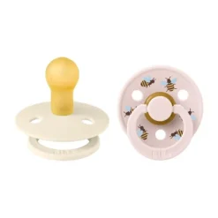 BiBs Studio Colour Fopspeen - Rond - 2 Stuks - 0-6 Mnd - Ladybug Violet Sky Mix