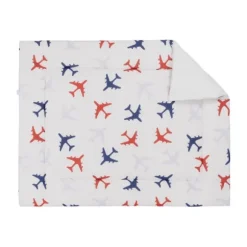 Bink Bedding Planes Boxkleed Blauw 80 x 100 cm