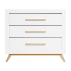 Bopita Fenna Babykamer Wit / Naturel | Bed 60 x 120 cm + Commode + Kast 2-Deurs