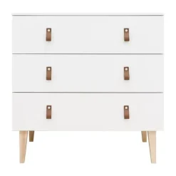 Bopita Indy Babykamer Wit / Naturel | Bed 60 x 120 cm + Commode