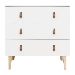 Bopita Indy Commode – 3 Laden – Wit/Naturel