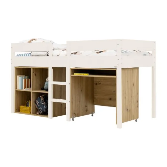 Bopita Mick Halfhoogslaper 90x200 Bureau + Vakkenkast | Dune
