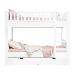 Bopita Stapelbed 90×200 met Rechte Trap Nordic - Wit