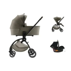 Britax Römer RIO Diamond Lux 3-in-1 Kinderwagen - Urban Olive | Kidsriver Autostoel - Curve - Black