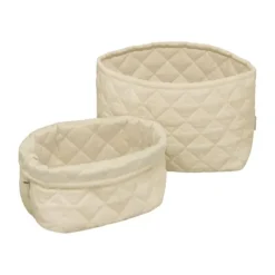 Cam Cam Quilted Opbergmandjes - Praline - 2 Stuks