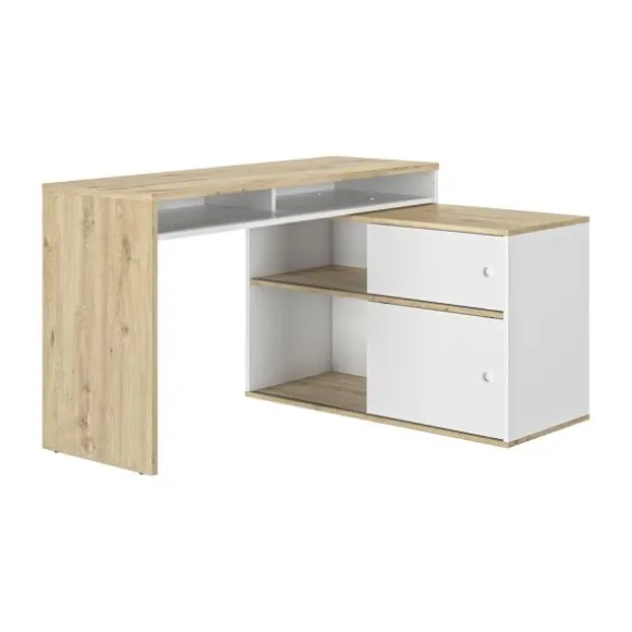 Diagone Modula Modulair Bureau - Ambachtelijk Eikenhout