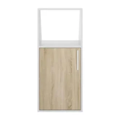 Diagone Onderkast Schuine Wand 1-Deurs – Eik / Wit