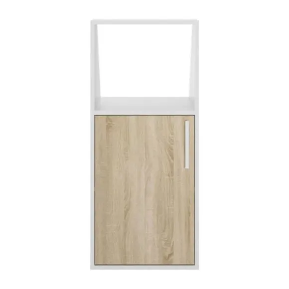 Diagone Onderkast Schuine Wand 1-Deurs – Eik / Wit