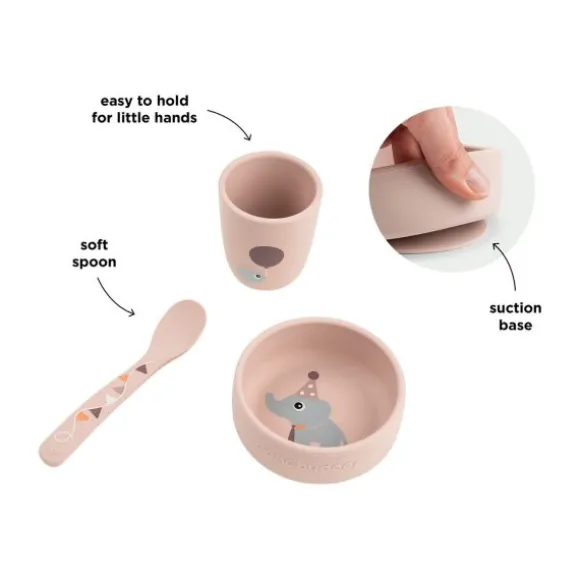 Done By Deer Celebration Stick&Stay Eerste Maaltijd Set - Powder