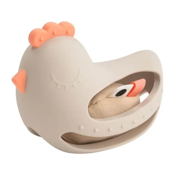 Done By Deer Clucky Grip En Bijtspeeltje Met Rammelaar – Sand