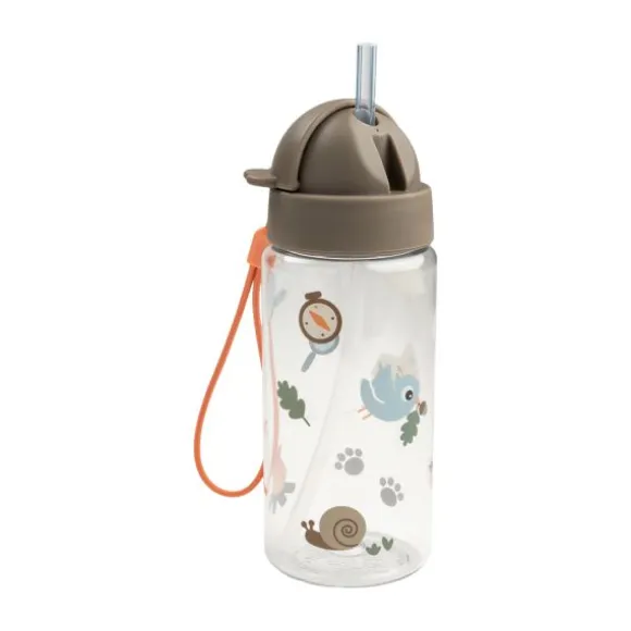Done By Deer Drinkfles Met Rietje - Tiny Trails - Sand - 350 ml