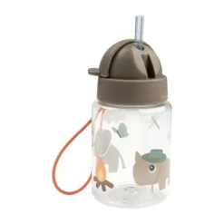 Done By Deer Drinkfles Met Rietje - Tiny Trails - Sand - 280 ml