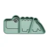 Done By Deer Stick & Stay Snack Bord - Croco - Silicone - Green