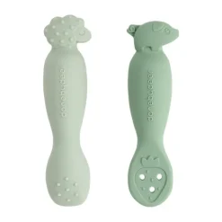 Done By Deer Tiny Farm Oefen Lepel Set - Green