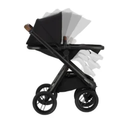 Dubatti One E6 Kinderwagen Dark Brown / Pitch Black | Dubatti by Römer Autostoeltje Babysafe Pro | Vario Base 5Z