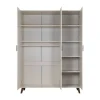 Europe Baby Olivia II Kledingkast 3-Deurs - Oatmeal / Walnoot - Retro