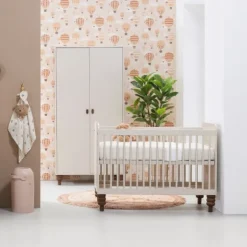Europe Baby Olivia II Ledikant 60 x 120 cm - Oatmeal / Walnoot - Bold