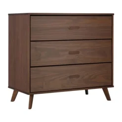 Europe Baby Olivia II Walnoot / Walnoot - Retro | Ledikant 60 x 120 + Commode