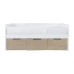 Europe Baby Ralph Bedbank incl. Laden En Uitvalbeveiliging Wit / Accent Hout Look