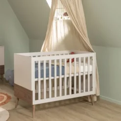 Europe Baby Sev Ledikant 70 x 140 - Cashmere/Walnoot