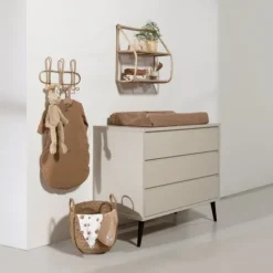 Europe Baby Sterre Babykamer Oatmeal / Zwart | Bed 60 x 120 cm + Commode