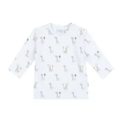 Feetje AOP Giraffe T-Shirt Lange Mouwen Wit Mt. 62