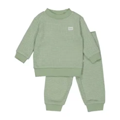 Feetje Wafel Pyjama Groen Melange Mt. 92