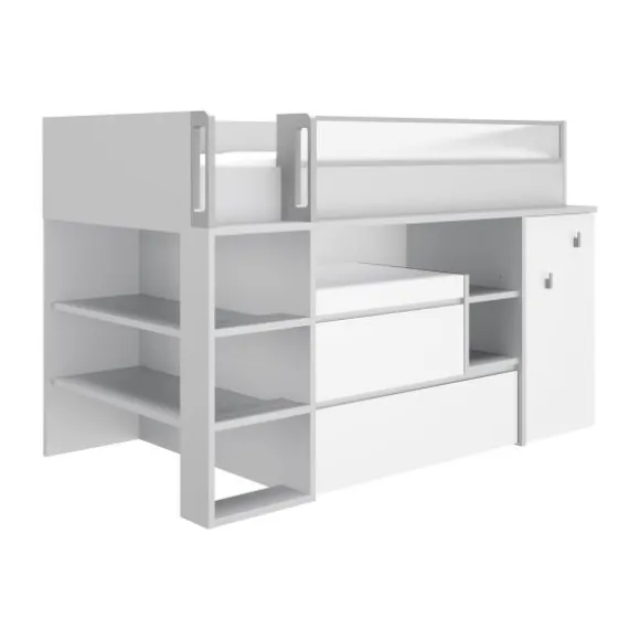 Gautier Dimix Ultracompacte Hoogslaper - 90 x 200 cm - Wit/Grijs