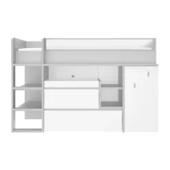 Gautier Dimix Ultracompacte Hoogslaper - 90 x 200 cm - Wit/Grijs