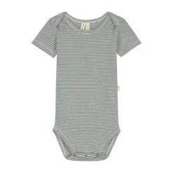 Gray Label Romper - Blue Grey/Cream - 0-3 Mnd