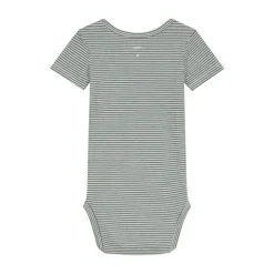 Gray Label Romper - Blue Grey / Cream - 3-6 Mnd