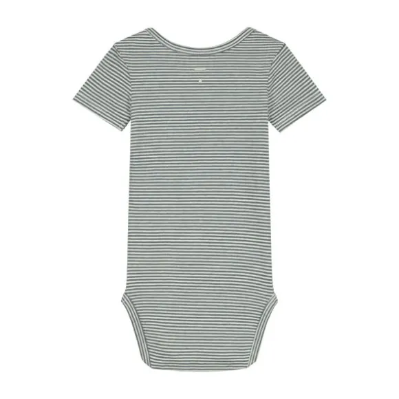 Gray Label Romper - Blue Grey / Cream - 3-6 Mnd