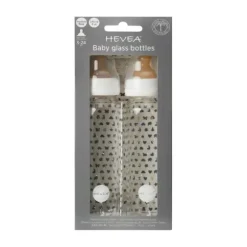 Hevea Glazen Fles 240 ml 2 Stuks