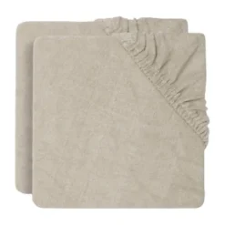 Jollein Aankleedkussenhoes - 2 Pack - 50 x 70 cm - Badstof - Nougat