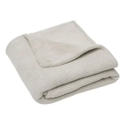 Jollein Basic Knit Wiegdeken 75 x 100 cm Nougat / Fleece