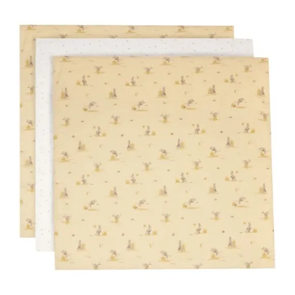 Jollein Hydrofiele Doeken - 3 Stuks - 70 x 70 cm - Kangaroots