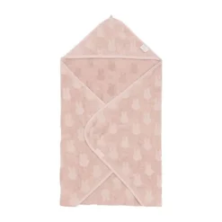 Jollein Jacquard Badcape Miffy - Badstof - 75x75 cm - Wild Rose